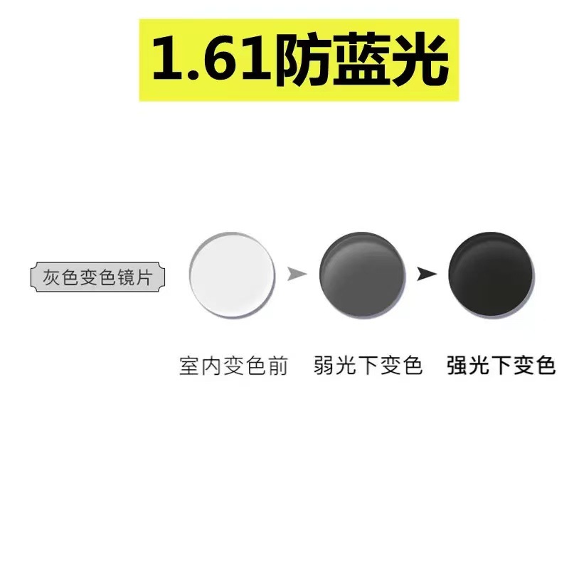 (recommended within 400 degrees) 1.61 aspherical surface turns gray