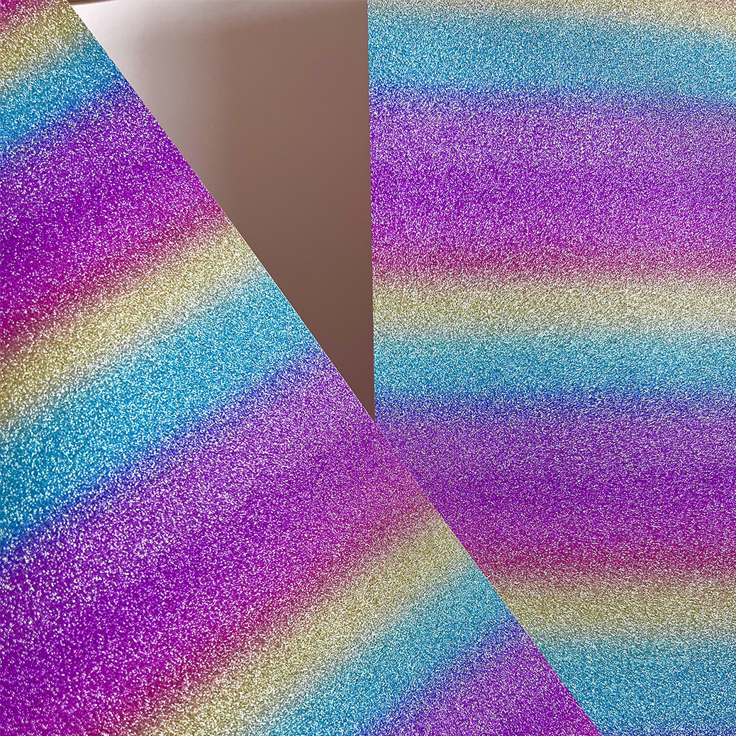 Personalizado 250 gramos arco iris de papel de cebolla dorada nuevo material láser de papel flash de color