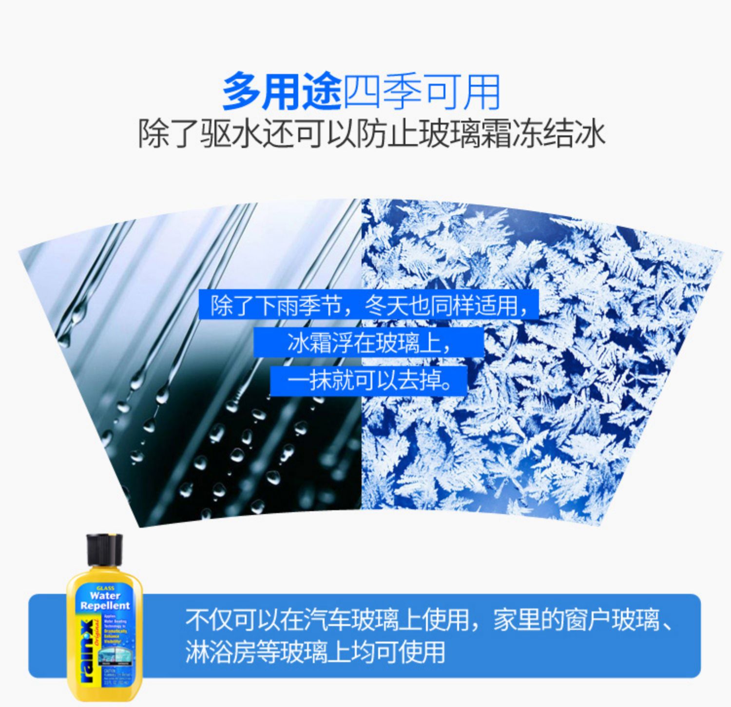rain-x Car rainproof Agent Windshield Coating Rearview Mirror rainy Day Waterproof Spray rain Enemy Water Repellent Artifact