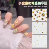 Сетка красная наклейка для ногтей милый мультфильм маленькая пчела наклейка стерео цветок ромашка цветы наклейки для ногтей украшения