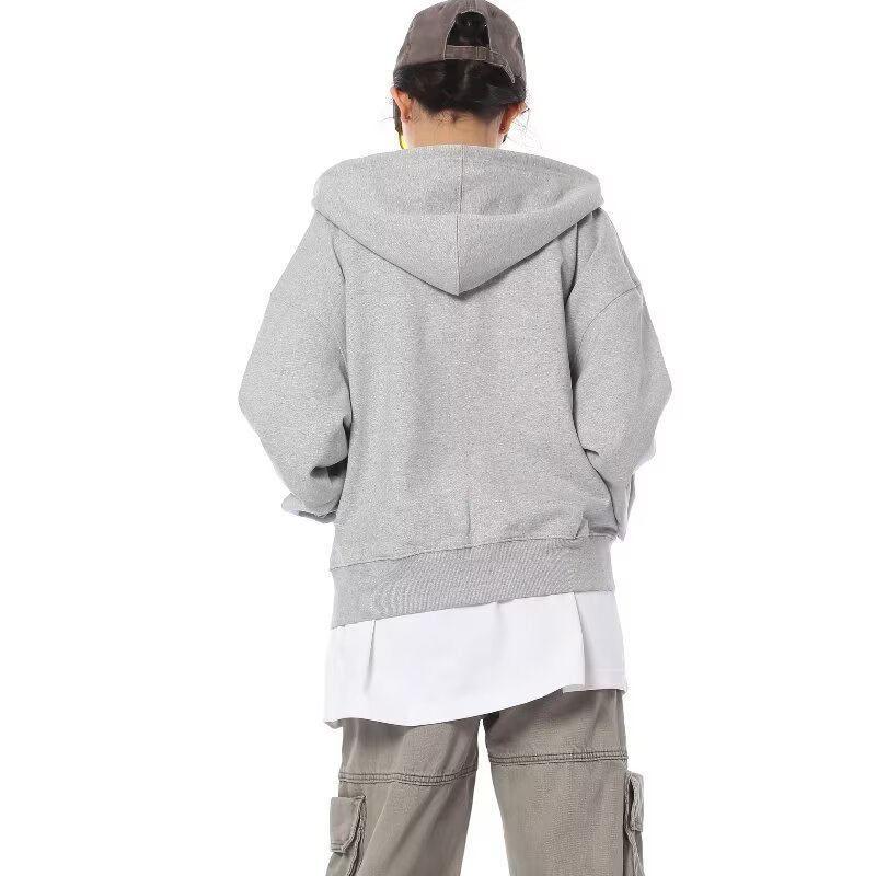 Hoodie für Damen und Herren, Retro-Freizeit-Kurzjacke, locker geschnitten_voghion.com
