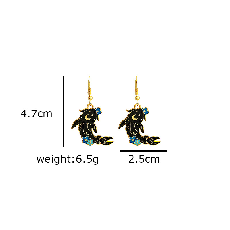 18g Weight Drop Earrings Classification 1 Pair Quantity Daily Occasion Alloy Material Rabbit, Moon, Heart Shape Pattern Women'S Gender Enamel Design Cute Style Cute Rabbit Moon Heart Shape Alloy Enamel Women's Drop Earrings 1 Pair 5