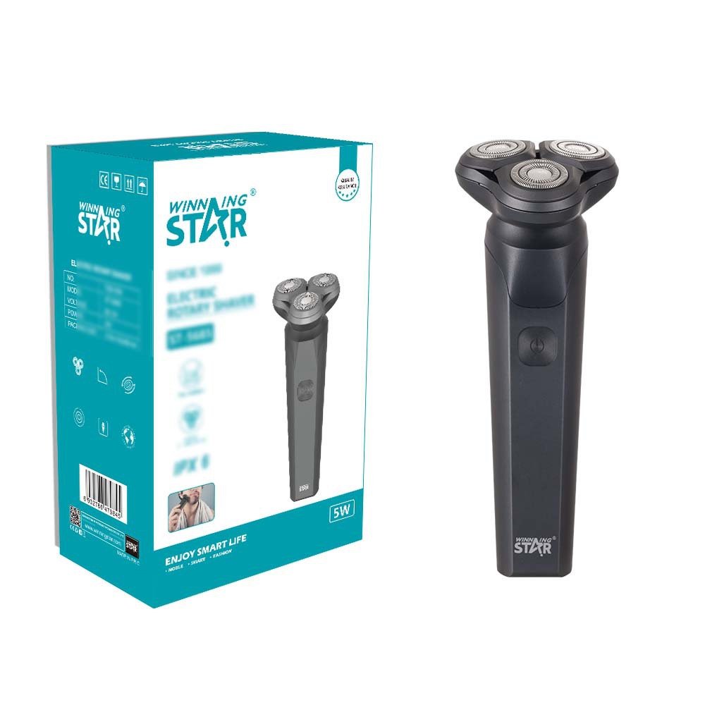 WinningStar Cross-border Type-C para hombre recargable de larga duración para el hogar portátil de 3 cabezas afeitadora eléctrica