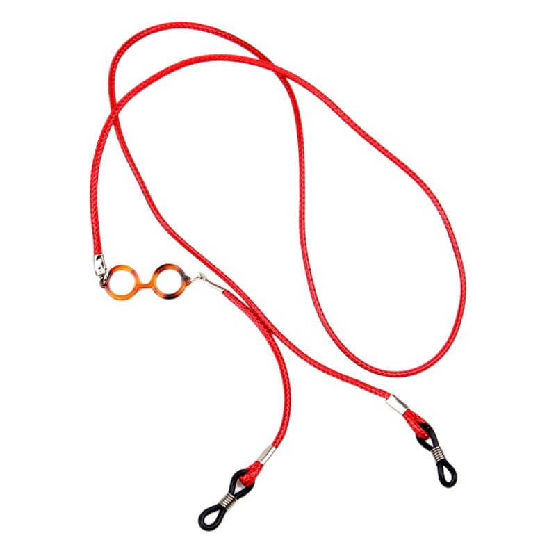 Glasses Chain Korean Style Men's and Women's Sunglasses Chain Leather Glasses Rope Children's Fashionable Glasses Rope Baby's Neck Hanging Fashion