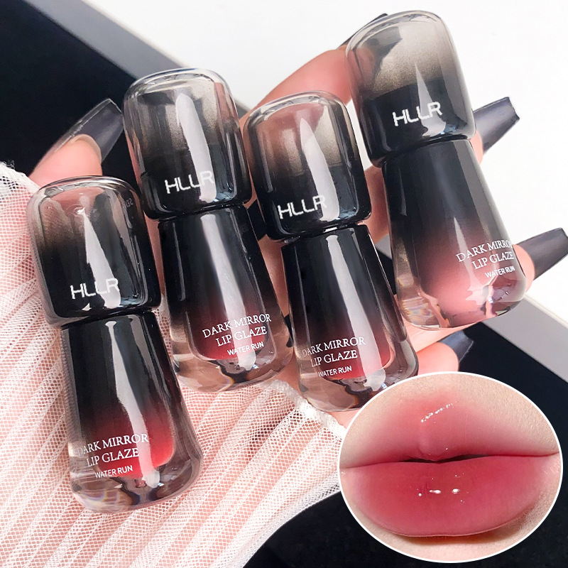 New Water-Glossy Mirror Lip Glaze in Peach Nude Color, Moisturizing and Hydrating, Film-Forming, Brightening, Easy to Apply, Glassy Plump Lip Lipstick