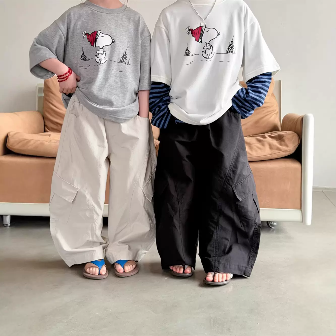 童裤2026春季童装儿童韩版侧口袋休闲裤男女童舒适百搭水洗长裤潮