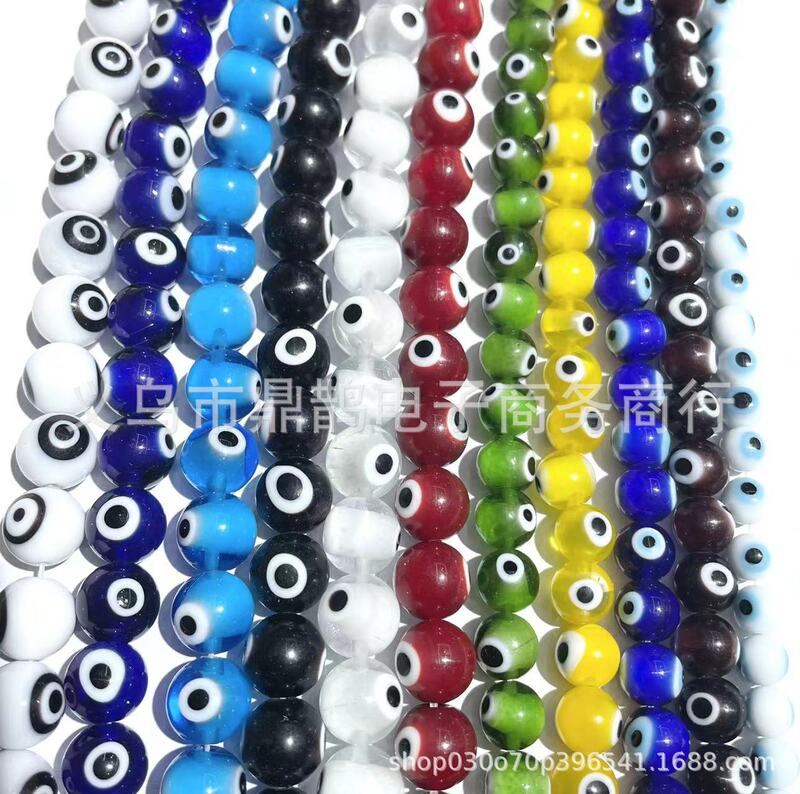 Thousand-Flower Glass Beads, Devil's Eye Loose Beads, DIY Bracelet and Necklace Accessories, Direct Sales from the Manufacturer, Round Beads Thousand-Flower Glass Beads, Devil's Eye Loose Beads, DIY Bracelet and Necklace Accessories, Direct Sales from the Manufacturer, Round Beads