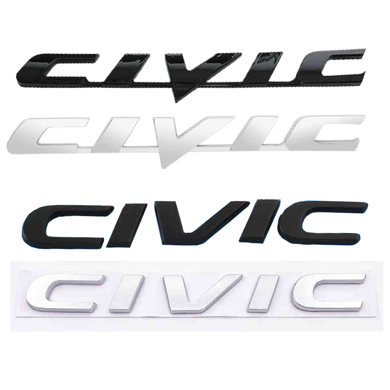 Applicable to Honda Civic CIVIC Car Labeling Rear End Split English Labeling Modified Body Siaman Alphabet Car Labeling