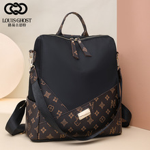 复古女士背包尼龙印花两用防盗包大容量户外旅行休闲时尚双肩背包