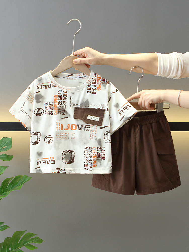 Conjunto de Verano para Niños 7867, Ropa de Verano Moderna y Elegante para Niños 2026, Conjunto de Dos Piezas a la Moda