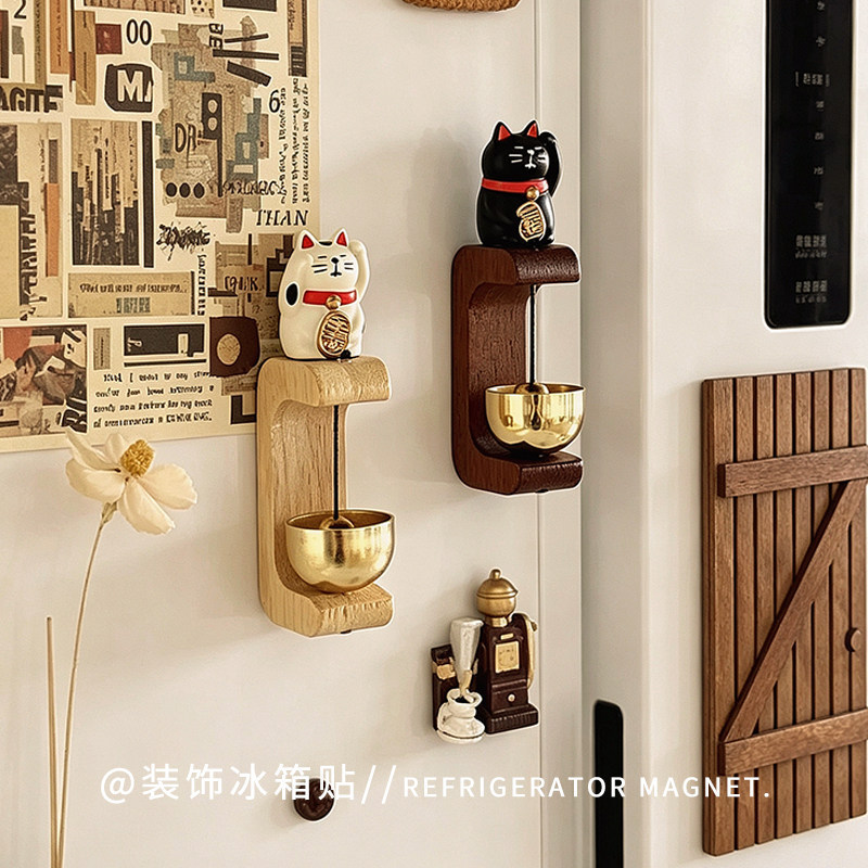 Ins-style Fortune Cat Doorbell Decoration Refrigerator Magnet Entry Door Reminder Hanging Ornament Doorbell Housewarming Gift Ins-style Fortune Cat Doorbell Decoration Refrigerator Magnet Entry Door Reminder Hanging Ornament Doorbell Housewarming Gift