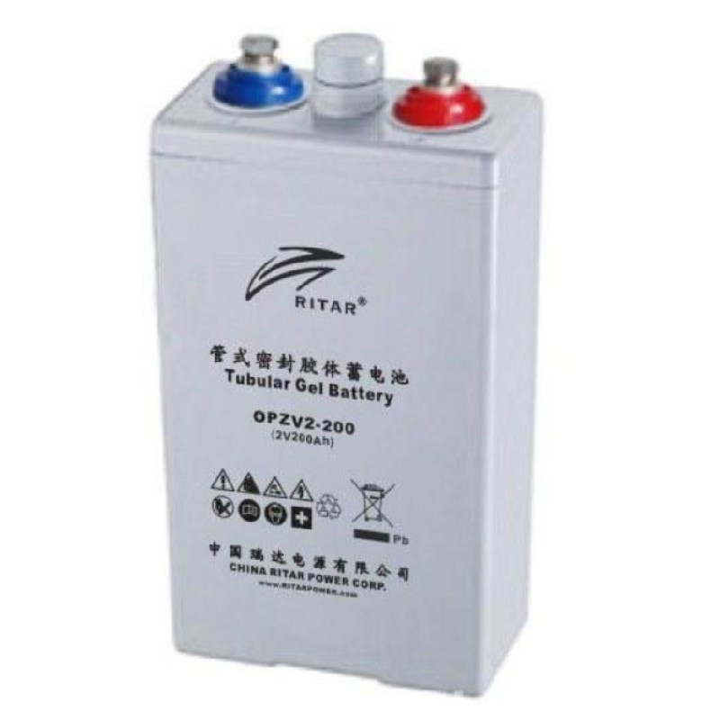 瑞达 蓄电池OPZV2-200 RITAR电池2V200AH 直流屏电力船舶设备电源