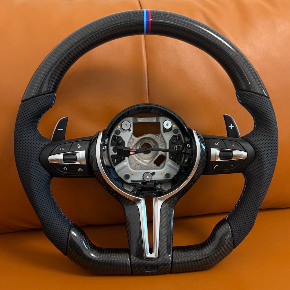 Suitable for Bmw 1234567 Series F10F30G20G30 Carbon Fiber Sports Flat-Bottomed Car Steering Wheel