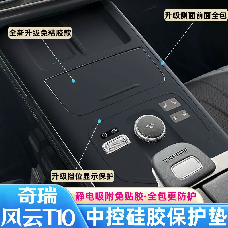 Подходит для Chery Fengyun T10, защитная пленка для центрального управления, силиконовая накладка, противоскользящая накладка, внутренняя пленка, модифицированные автомобильные принадлежности, аксессуары