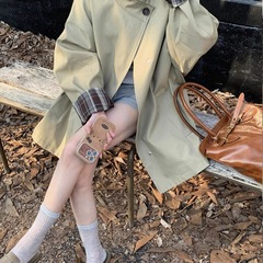 风衣女小个子2025新款春秋季英伦风高级感韩系爆款外套杏色经典黑