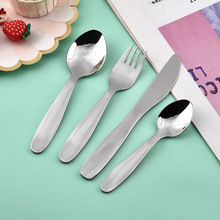 304不锈钢儿童餐具 创意可爱刀叉勺套装甜品叉子喂养勺印制logo
