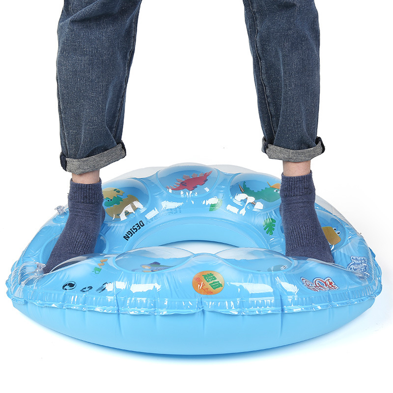 Anillo de natación de dibujos animados para niños 2-18 años de edad anillo de natación de PVC engrosado de doble capa piscina parque acuático anillo inflable al por mayor