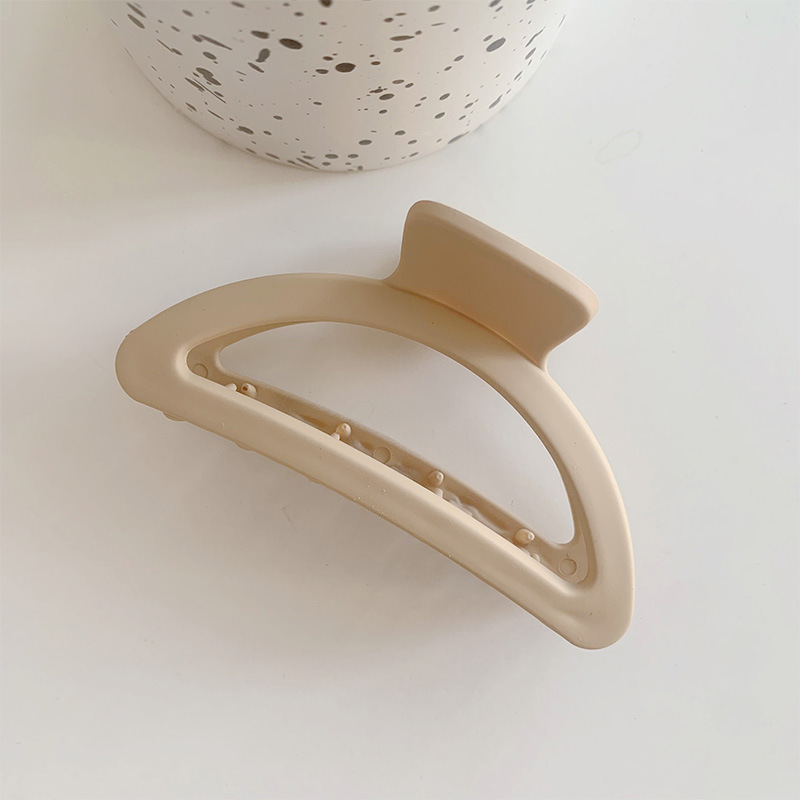 Pinza para el cabello de placa de color coreano ins Maillard, pinza para el cabello de color té con leche de otoño e invierno, pinza para el cabello grande de textura simple