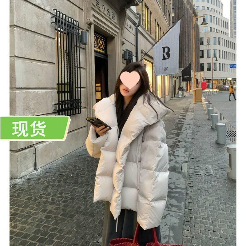 Женская зимняя куртка с воротником-стойкой, 90% белый утиный пух, свободный крой, укороченная модель для миниатюрных фигур, утепленная и теплая.