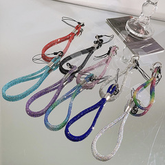 手機掛帶ins高級感鑲鑽手機殼掛鏈掛繩通用夾片掛繩相機鑰匙扣鏈