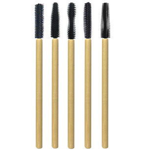 Disposable Bamboo Handle Silicone Eyelash Brush Tree-Shaped Gourd-Shaped Multi-Style