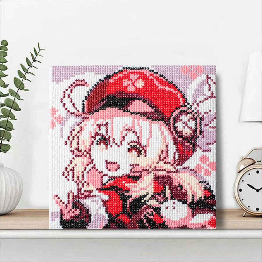 Алмазная вышивка (canvas) Genshin Impact DIY, 20×20 / 30×30, деревянная внутренняя рама и набор инструментов