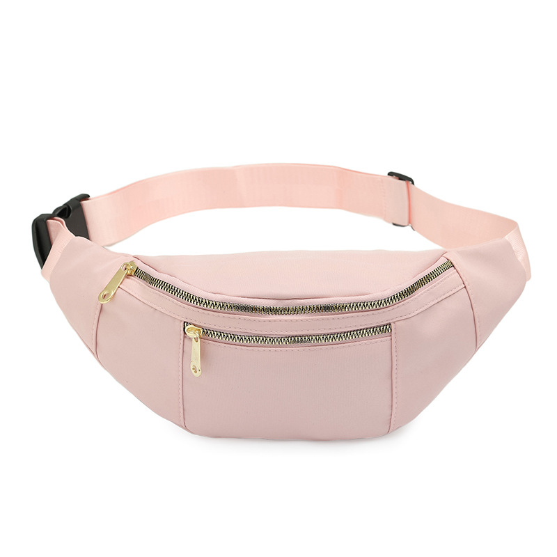 2023 nuevo simple macaron ocio al aire libre deportes cintura bolsa moda Oxford tela estilo Ins bolso de la cintura de las mujeres