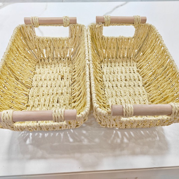 Modern multifunctional woven desktop sundry storage basket for home Easter egg basket snack storage basket