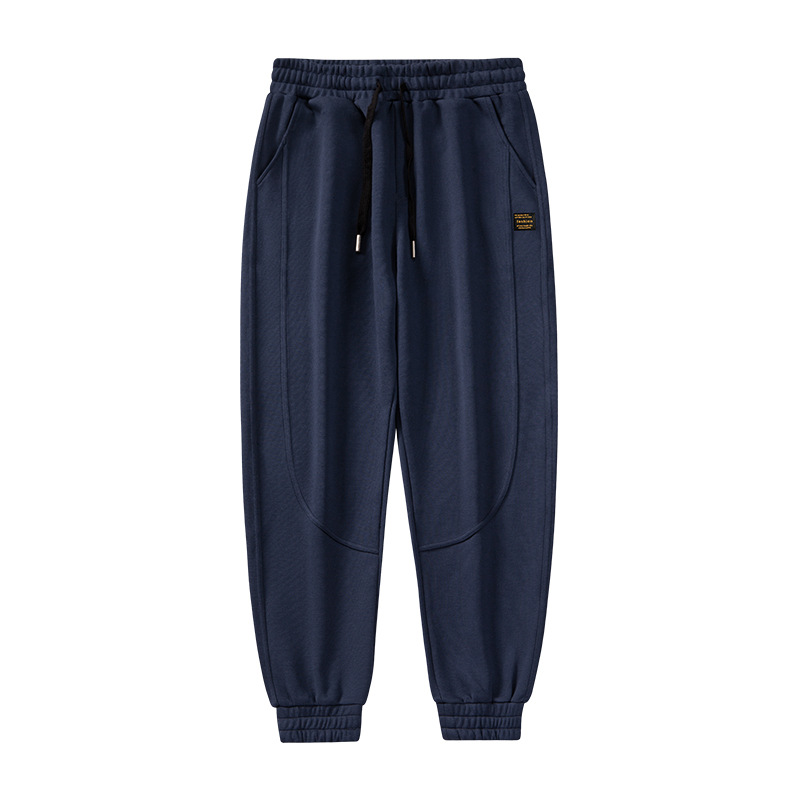 Men's Pants Autumn and Winter 2023 New Korean-style Fleece-lined Pants Men's Cotton Loose Casual Sports Pants