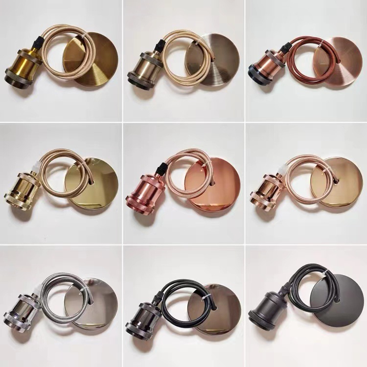 Metal imitación retro lámpara de lámpara de aluminio colgante cable de lámpara de lámpara
