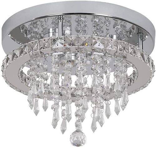 Crystal ceiling lamp round light luxury modern aisle corridor simple balcony entrance ceiling lamp creative bedroom lamps