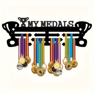 Cross-border wall-mounted trophy display stand for Temu-high-grade metal structure, adjustable hook and wire