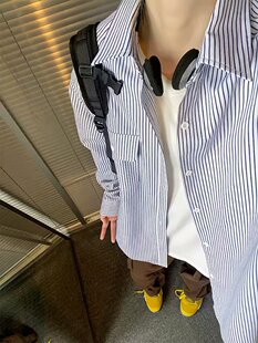 2024 Letter Long-sleeved Shirt Japanese Style Hong Kong Style Ins Loose Shirt Boys Summer Trendy All-match Casual Jacket