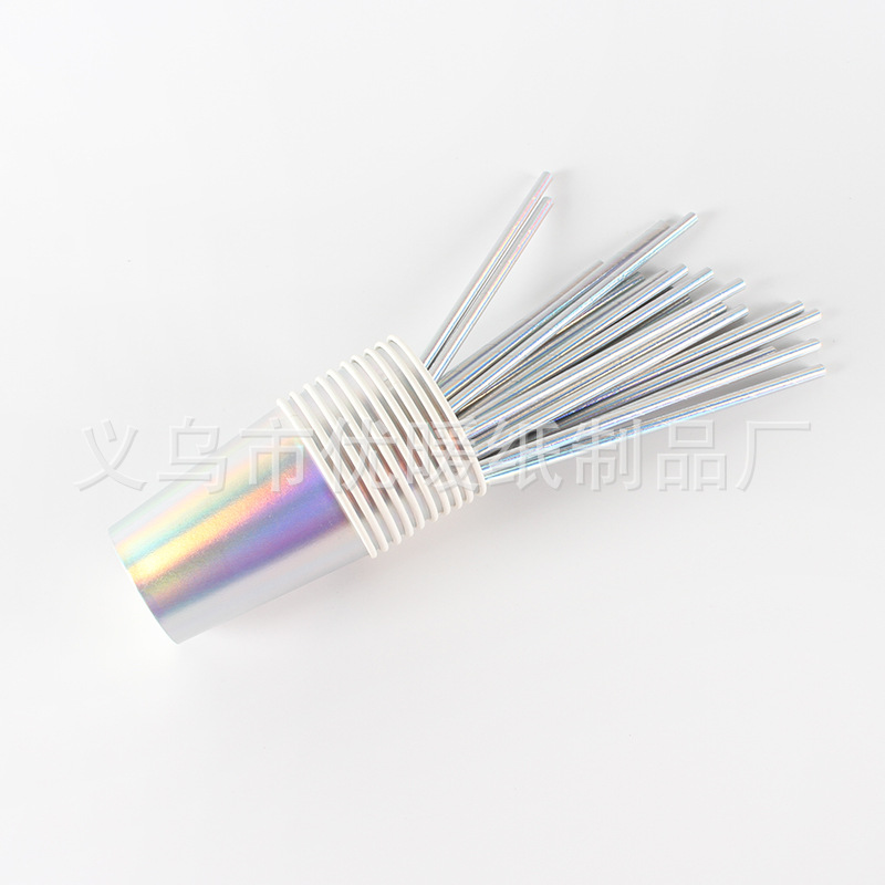 Plato de papel grueso al por mayor, película láser, vaso de papel de película colorida, vajilla desechable, plato de cena, 10 porciones, Amazon