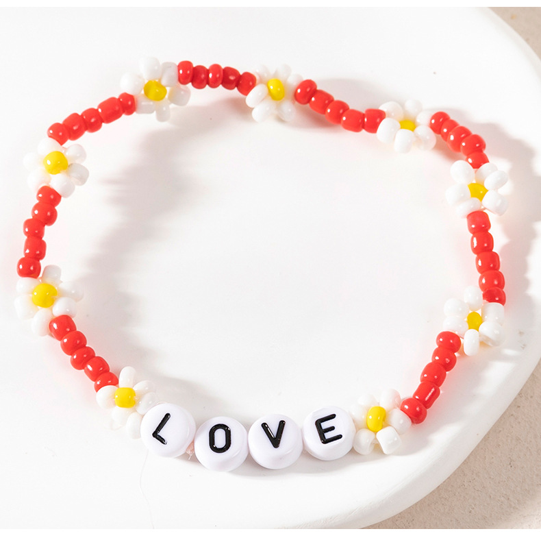 Fashion Love Daisy Resin Bracelets display picture 2