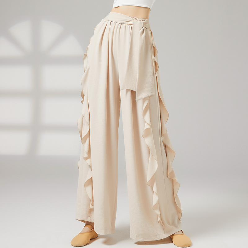 Classical Dance Clothing Loose Streamer Wide Leg Pants Chinese Dance Performance Practice Clothes Women's Modern Dance Pants