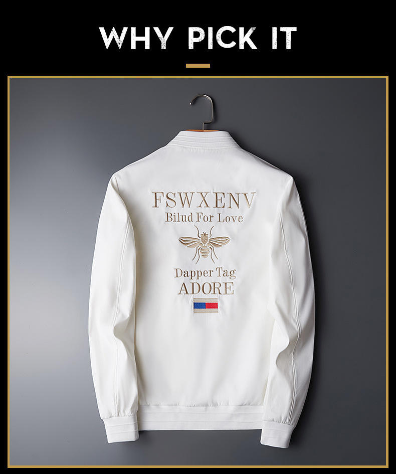 Group Buying Men's Jacket Casual Embroidered Jacket Trendy Brand_voghion.com