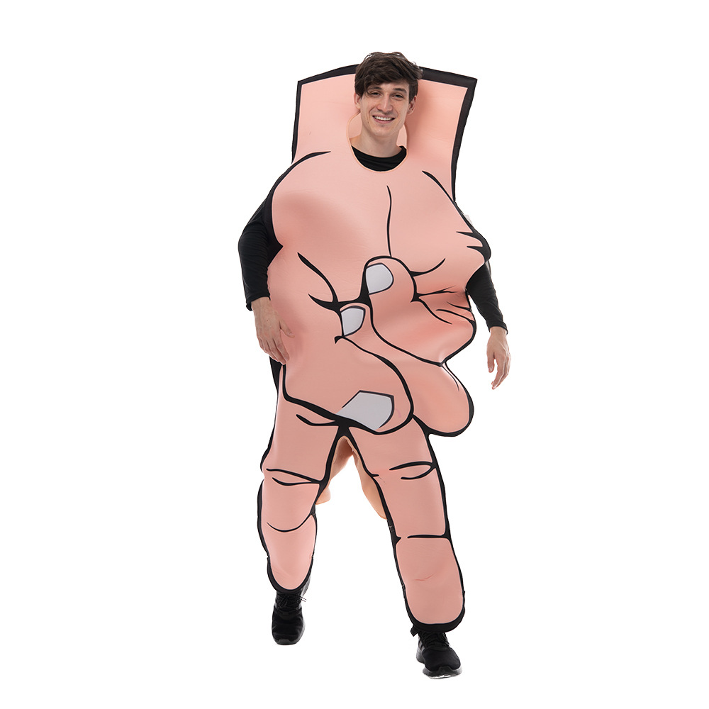 Fantasia de Halloween peculiar com mãos de tesoura em forma de humano e atmosfera de palco de esponja em forma de V_voghion.com