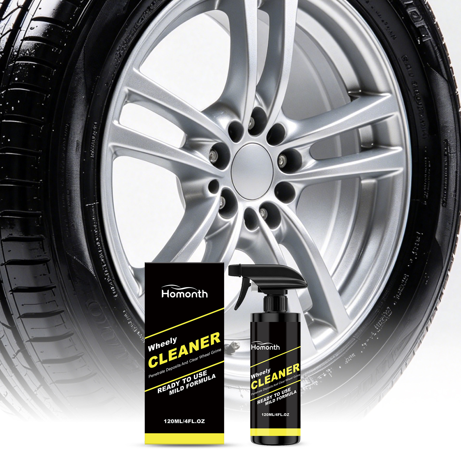 HOMONTH wheel hub cleaner: for wheel hub surface maintenance, polishing, rust removal, stain removal, and to restore shine and luster to the paint