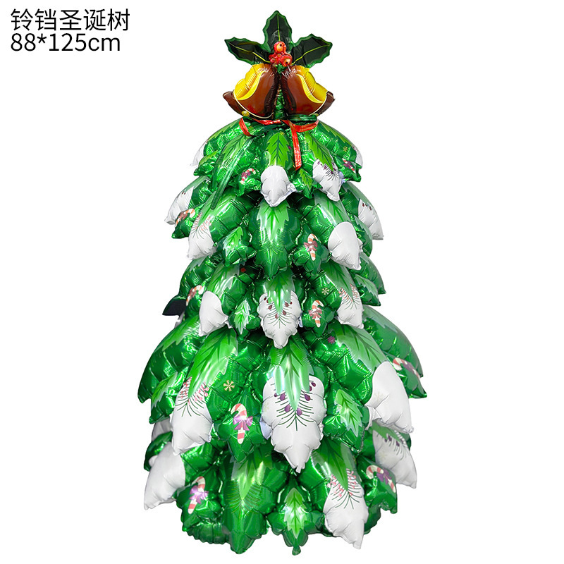 大号圣诞树雪人老人气球平安夜圣诞节炫彩圣诞树新年装饰布置汽球|undefined