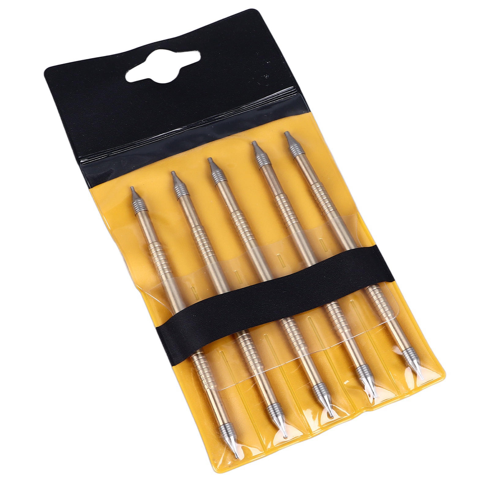 修表工具 5支装铜柄压针器 手表压时分针冲 装表针针冲子 装针笔