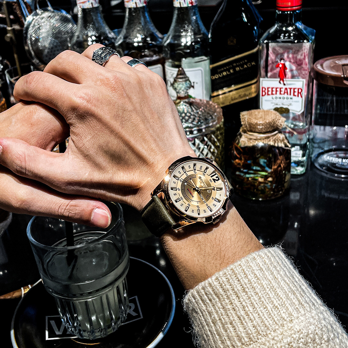 Ciloa Nasir Douyin White List Men's Quartz Watch Live Hot Cross-Border Electric Watch