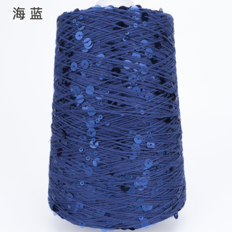 Silk Yue / mano DIY hilo de algodón multicolor brillante 3mm + 6mm sequilla 250 gramos de hilo de aguja de ganchillo