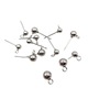 316L stainless steel gold -plated ear needle round beader welding bead welding ring ear needle DIY earrings