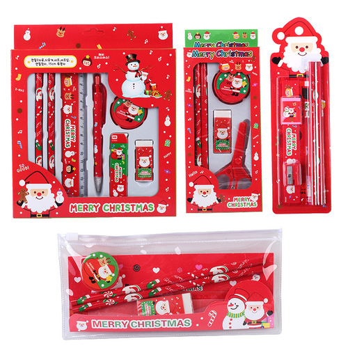 Christmas stationery set pencil set student five-piece set kindergarten children's painting supplies Christmas small gift