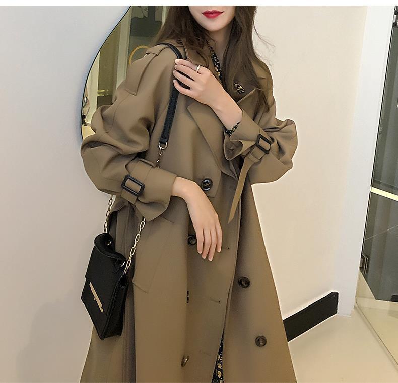 Eleganter Damen Trenchcoat Für Den Herbst Mittellang Fallend_voghion.com