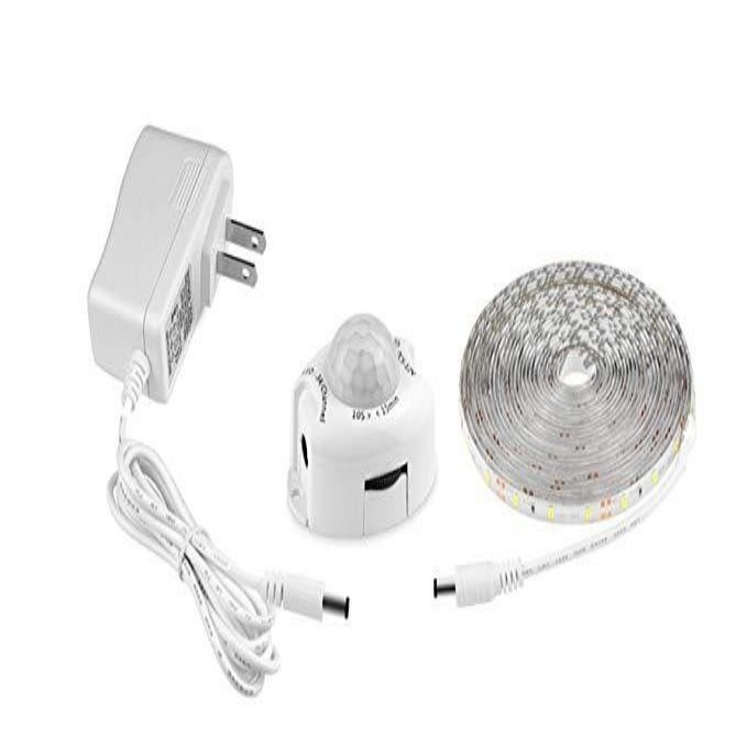 Lámpara de inducción junto a la cama con tira de luz de armario inferior a prueba de agua led, luz de control de luz inteligente del cuerpo humano, tira de luz infrarroja del cuerpo humano