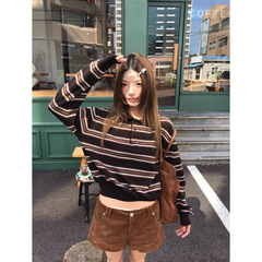 牙套大王【格肉福女孩】艺术生穿搭*POLO长袖针织2色
