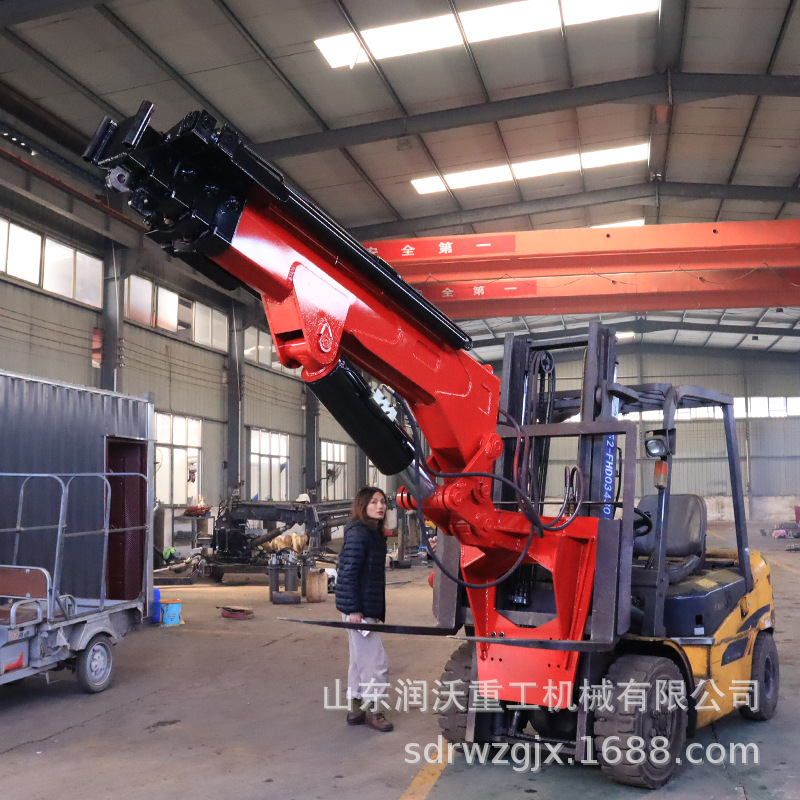 全自动旋转折臂吊 不占空间简易安装折臂吊机 占地空间小船用吊机