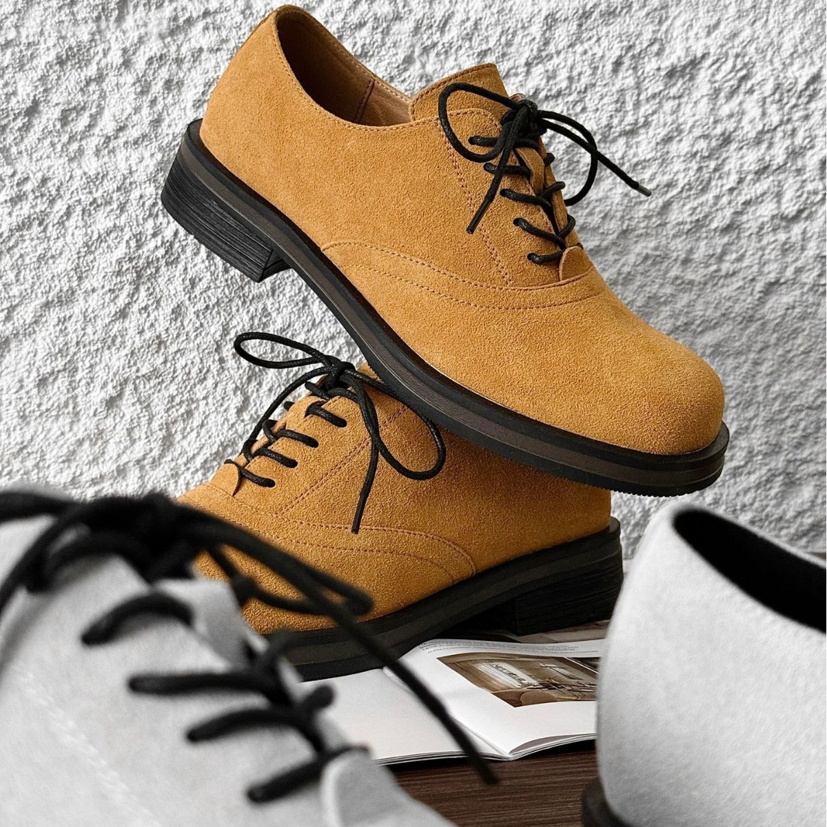 2026 Casual High-End Work Shoes Round-Toe Commuter Casual Derby Shoes Men's Breathable Retro Men's Shoes